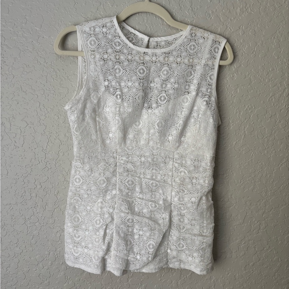 NWT White Poppy Lace Top